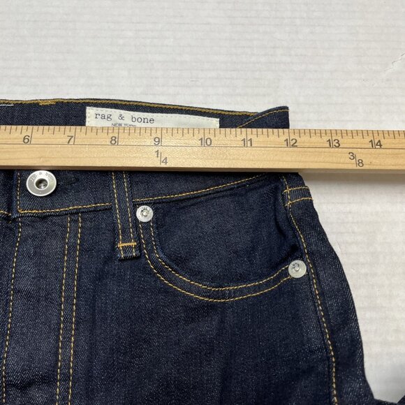 Rag & Bone Jeans Womens 24 Casey High Rise Flare Dark Rinse Denim Classic Boho - Picture 10 of 11